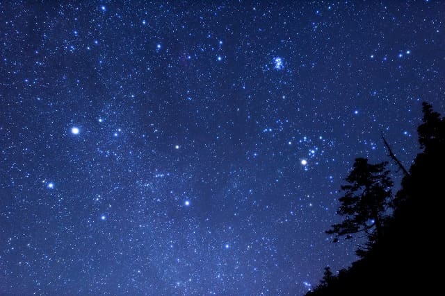 西表島の夜の満天の星