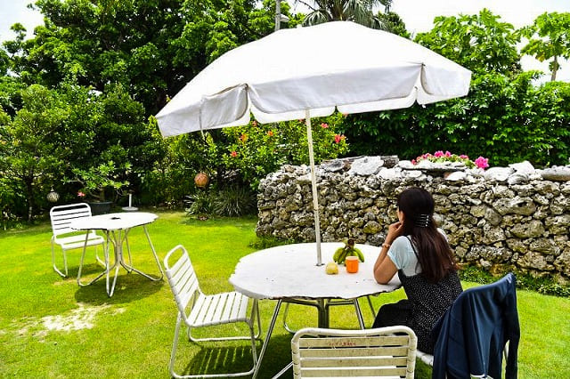 Woman resting on Panari Island