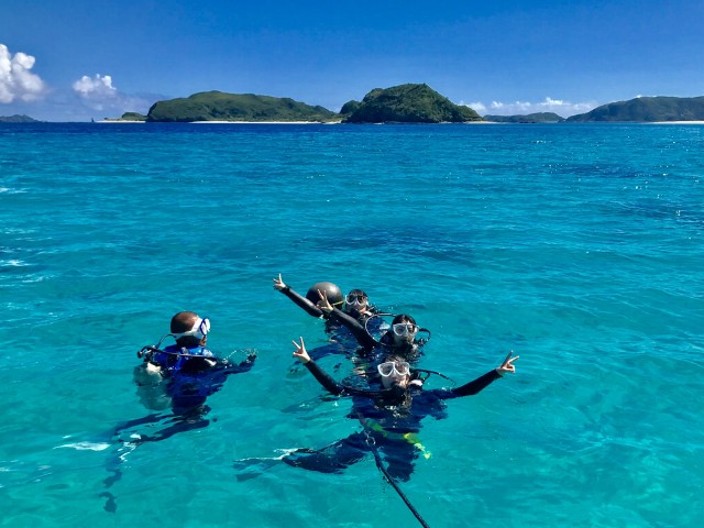 サークル旅行で体験ダイビングに参加