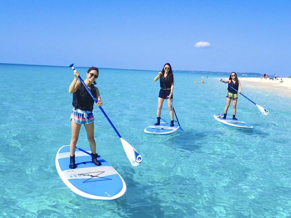 you get on a SUP and look into the ocean