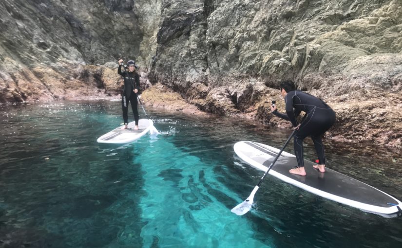 沖縄の無人島でのSUPツアー