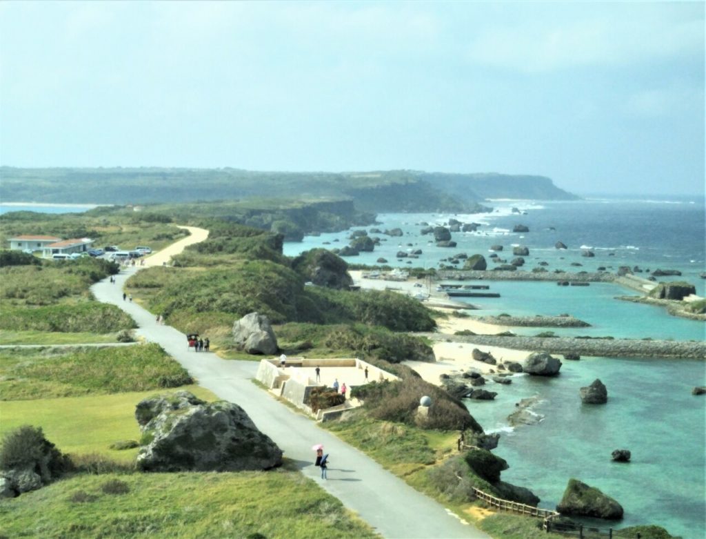 上空からの東平安名崎