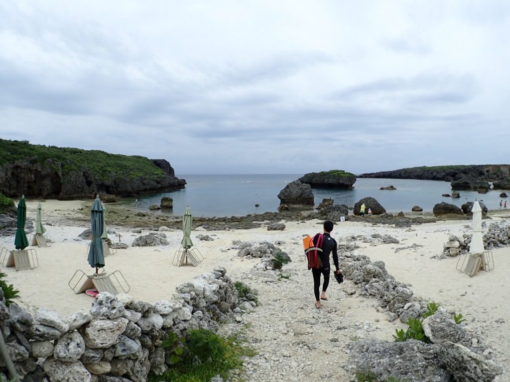 中の島海岸のビーチ