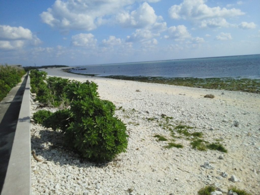 海岸線が伸びる白保海岸