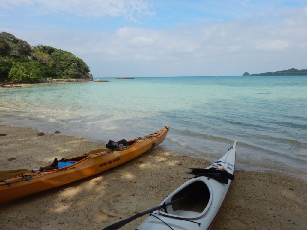 石垣島の底地ビーチでのシーカヤック