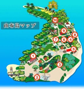 由布島の観光マップ