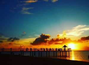 フサキビーチから眺める夕日