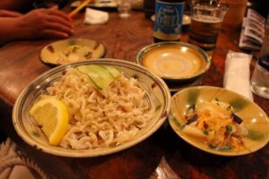 小浜島の居酒屋で出される料理