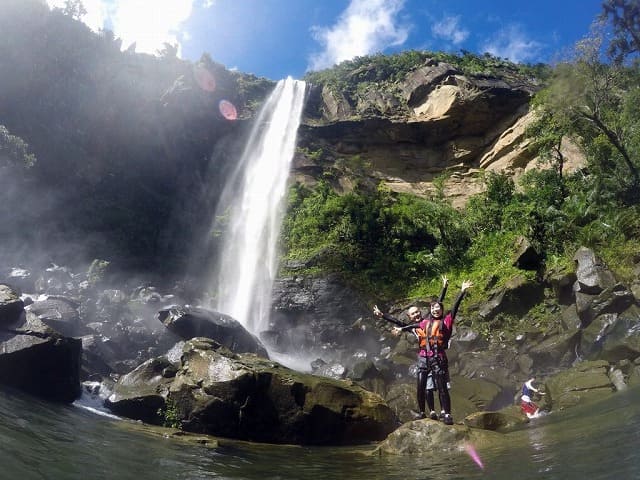 ピナイサーラの滝で滝つぼ遊び