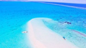 幻の島浜島の上空写真