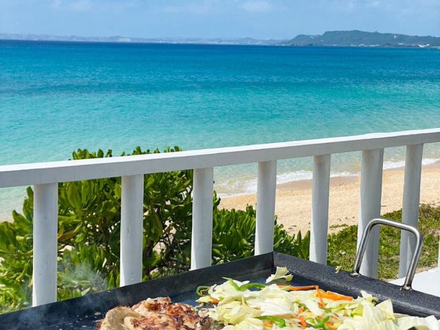 離島で海を見ながらBBQ